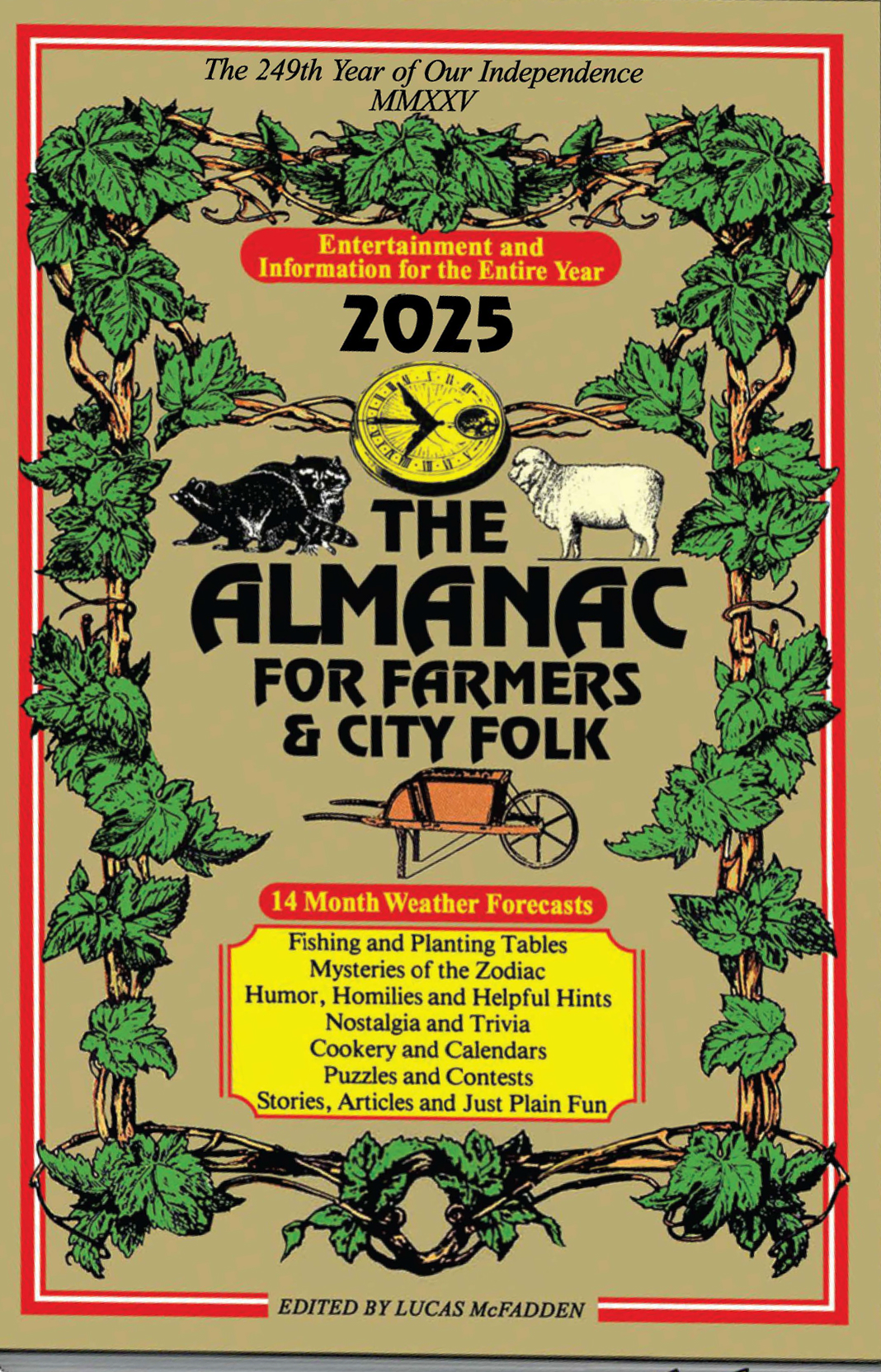 The Farmers Almanac for Farmers and City Folk Cover